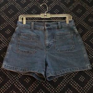 MADEWELL High-Rise Denim Shorts: Patch Pocket